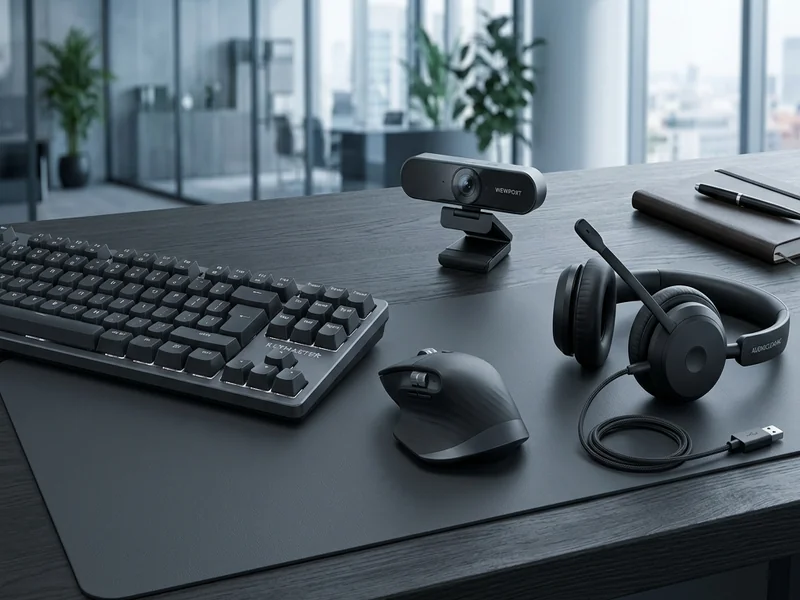 Professionelle Tastaturen, Mäuse, Webcams und Konferenzheadsets